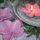 Lavender Plumeria Flower- Lavender Scented Floating Candle (3 Pack)