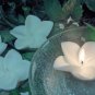White Plumeria Flower- Floral Scented Floating Candle (3 Pack)