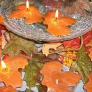 Maple Leaves Golden Brown Floating Candles (3 Pack)