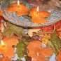 Maple Leaves Golden Brown Floating Candles (3 Pack)