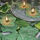 Green Sycamore Leaves Floating Candles (3-Pack)