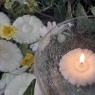 White Daisy Floral Scented Floating Candles (3-Pack)