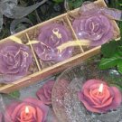 3"" Lavender Scented Rose Floating Candle (3 Wrapped Pack)