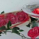 3"" Red Rose Scented Floating Candles (3 Wrapped Pack)