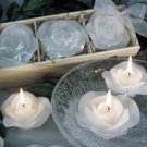 White Rose Scented Floating Candle (3 Wrapped Pack)