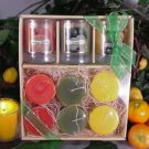Citrus Scented Tumbler w/ Refills Votive Gift Sets (3 Pack Wrapped)