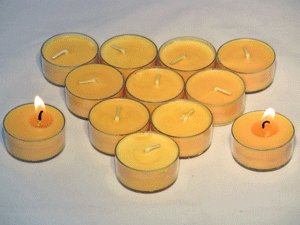 Ginger Scented Premium Palm Oil Tealights in Clear Cups (set of 12)