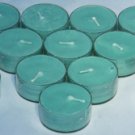 Lemon Grass Green Tea and Vanilla Scented Premium Palm Oil Tealights in Clear Cups (set of 12)