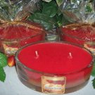 Strawberry Cheesecake Scented Candle in 2-Wick Oval Glass Jar 10 Oz