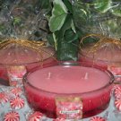 Peppermint Scented Candle in 2-Wick Oval Glass Jar 10 Oz