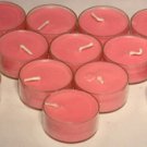 Strawberry Scented Premium Palm Oil Tealights in Clear Cups (set of 12)