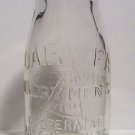 Vintage Dairylea Dairy Men's League Co-Operative Association Inc Half Pint Milk Bottle