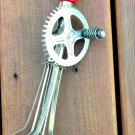Vintage A&J Red Handled Eggbeater Hand Mixer Made in USA - Patented 1923