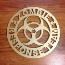 Handmade Baltic Birch Scroll Sawn Zombie Response Team Plaque - 6 3/8 inch Diameter