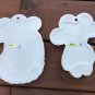 Set of 2 Enesco Bear Enesco Lucy and Me Teddy Bear 1982 Wall Hanging Plaster Plaques
