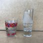 Set of Two Shot Glasses - Tall Riviera Maya Mexico and Short Peace Love Party