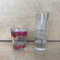 Set of Two Shot Glasses - Tall Riviera Maya Mexico and Short Peace Love Party