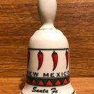 Porcelain Santa Fe New Mexico Chili Pepper Souvenir Bell