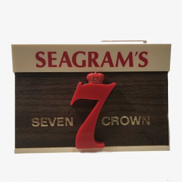 Vintage Seagram's 7 Crown Advertising Display Holder for Swizzle Sticks - 1970's