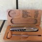 Vintage Wine Thermometer and Corkscrew in Wood Case - 1980's