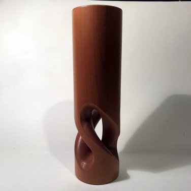 Vintage Asahikawa Craft Wood Vase, Cup , Drinking Glass - 1980's