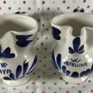 Vintage Set of 2 Ceramica Imola Italian Hand Painted Pottery Small Pitchers - 1980's
