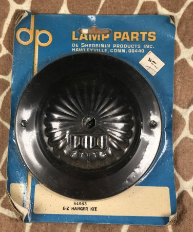 NOS Vintage de Sherbinin Black Finish Ribbed E-Z Hanger Kit #54563 - 1960's
