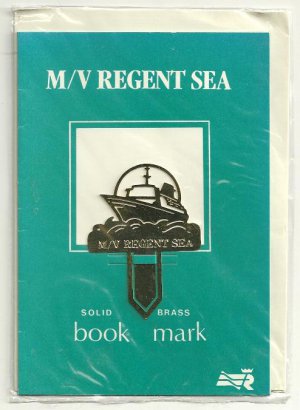 MV REGENT SEA Regent Cruise Line Solid Brass Bookmark