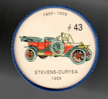 1908 STEVENS-DURYEA Jell-O Picture Wheel #43