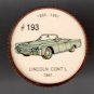 1961 LINCOLN CONT'L Jell-O Picture Wheel #193