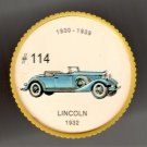 1932 LINCOLN Jell-O Picture Wheel #114