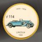 1932 LINCOLN Jell-O Picture Wheel #114