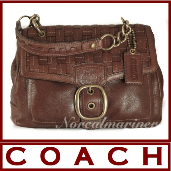 coach woven leather