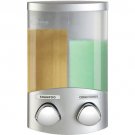 AVIVA Corner DUO Double Shower Soap Shampoo Dispenser - SATIN SILVER