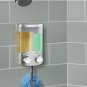 AVIVA Corner DUO Double Shower Soap Shampoo Dispenser - SATIN SILVER