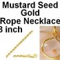 Gold Mustard Seed Globe Necklace 18 inch Rope