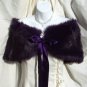 Purple Faux Fox Fur Shawl