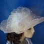Ivory bridal hat with pearl accent
