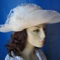 Ivory bridal hat with pearl accent
