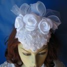 White Classic Elegance Vintage Bridal Hat