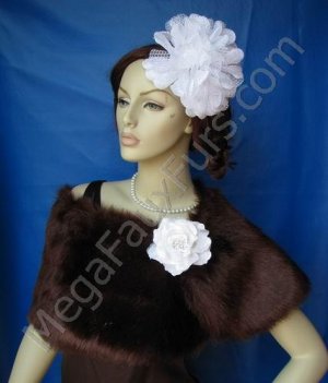 Sable Faux Fox Fur Wrap