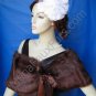 Sable Faux Fox Fur Bridal Stole Shawl