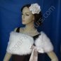 Ivory Faux Fox Fur Bridal Shawl UK