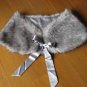 Silver Faux fox shawl