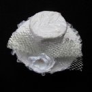 White lace mini hat for cocktail party
