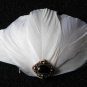 vintage feathers flower fascinator