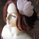 Feathers fascinator Gold