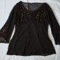 $12.99 Evening,Plus2X,Sequins Pink or Dark Brown,Top,Blouse
