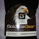 1 New pair Unisex, GOLD TOE-Combat Boot Socks Black Large/Medium