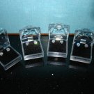 new in Clear box-Lot of 4  Zirconia,Sterling Silver Earrings I CAN'T BELIEVE IT IS NOT DIAMOND